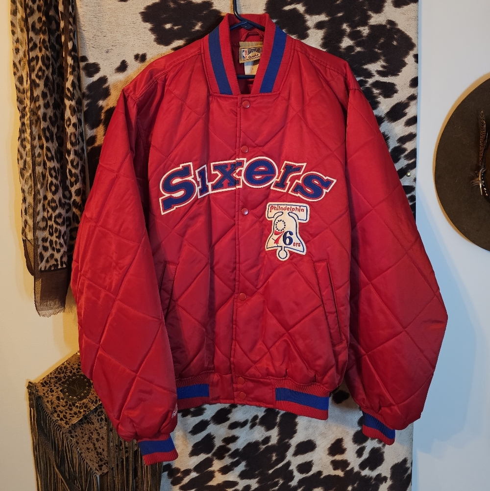Philadelphia 76ers Red Quilted Jacket